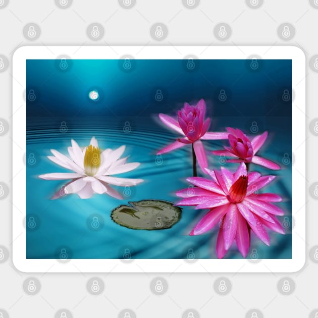 Water Lilies Sticker by vadim19